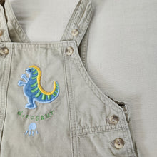 Load image into Gallery viewer, Vintage Dinosaur Bubble Shortalls 12 months
