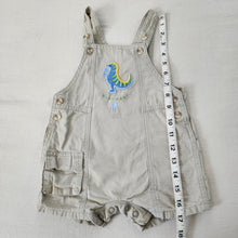 Load image into Gallery viewer, Vintage Dinosaur Bubble Shortalls 12 months
