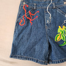 Load image into Gallery viewer, Vintage Old Navy Fishing Painted Shortalls 4t
