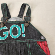 Load image into Gallery viewer, Vintage Stoplight Black Denim Shortalls 12 months

