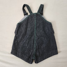 Load image into Gallery viewer, Vintage Stoplight Black Denim Shortalls 12 months
