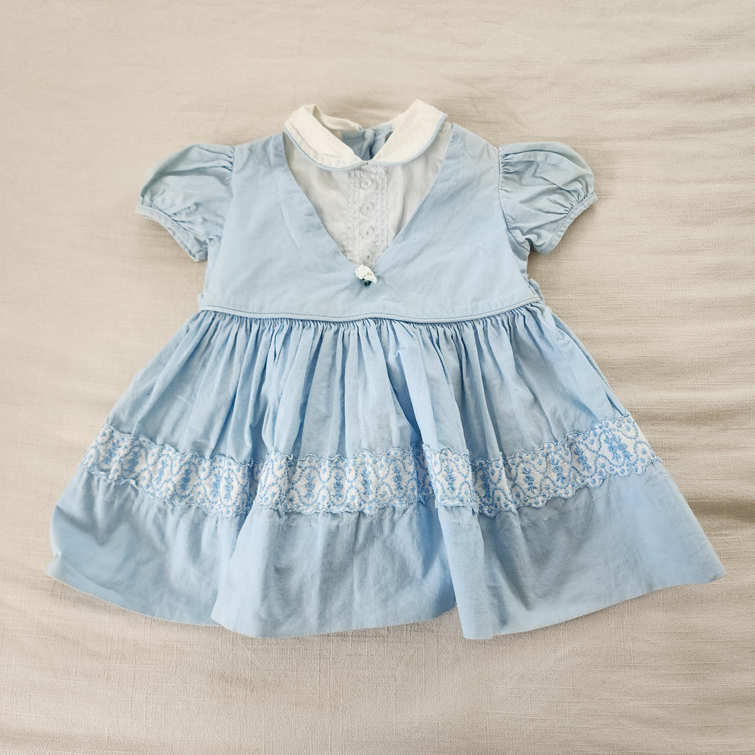 Vintage 50s Blue Dress 12-18 months