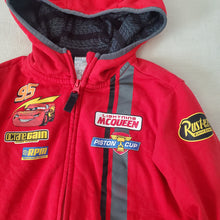 Load image into Gallery viewer, Disney Cars Zipup Red Hoodie 4t
