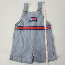 Load image into Gallery viewer, Vintage Healthtex "Captain" Striped Shortalls 2t/3t
