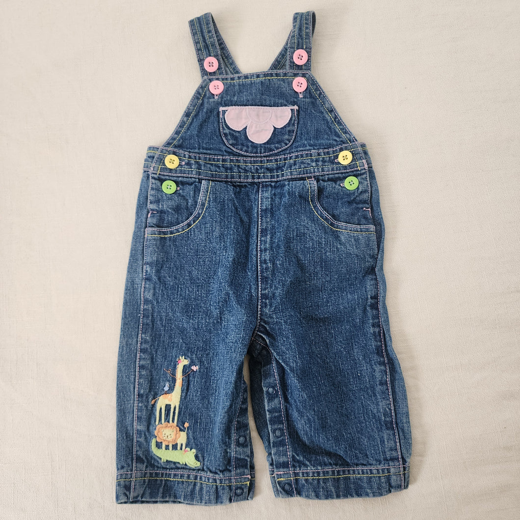 Y2k Gymboree Animal Embroidered Overalls 0-3 months