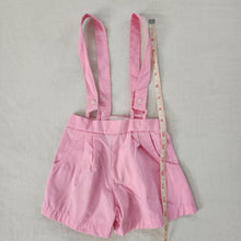 Load image into Gallery viewer, Vintage Pink Suspender Shorts 2t
