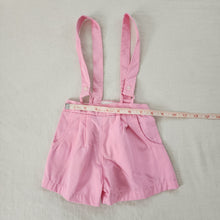 Load image into Gallery viewer, Vintage Pink Suspender Shorts 2t
