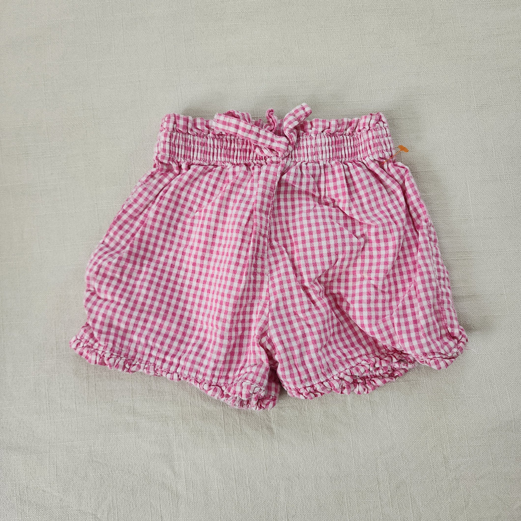 Vintage Pink Gingham Shorts 12 months