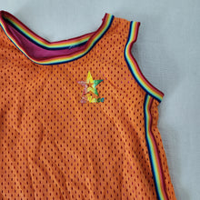 Load image into Gallery viewer, Vintage Sporty Orange/Rainbow Dress 18 months
