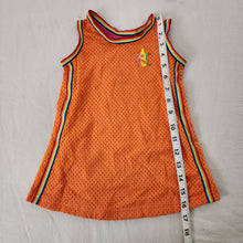 Load image into Gallery viewer, Vintage Sporty Orange/Rainbow Dress 18 months
