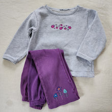 Load image into Gallery viewer, Y2k Ladybug Sweater + Floral Pants Set 4t *flaw
