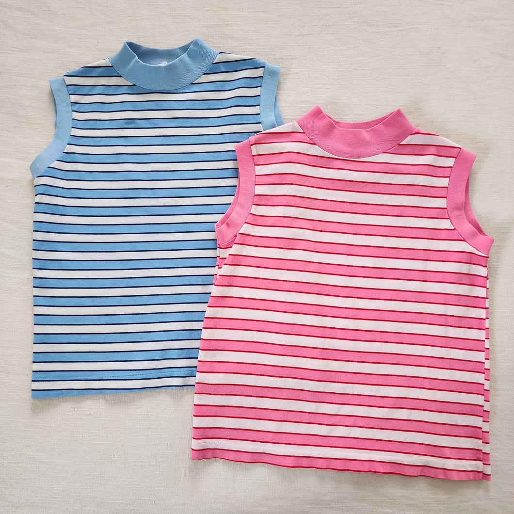 Vintage Striped Sleeveless Shirts Bundle kids 10/12