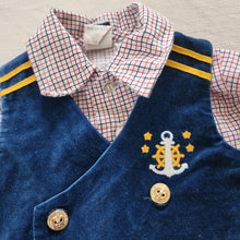 Load image into Gallery viewer, Vintage Sailor Vest + Shirt Bundle 6-9 months
