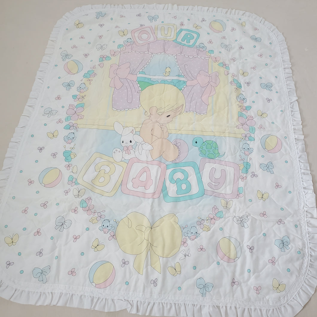 Vintage Precious Moments Toddler Quilted Blanket