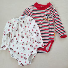 Load image into Gallery viewer, Vintage Mickey &amp; Minnie Romper Bundle 9-12 months
