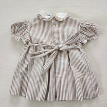 Load image into Gallery viewer, Vintage 50s/60s Brown Striped Dress 6-12 months
