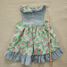 Load image into Gallery viewer, Vintage Floral + Gingham Sleeveless Dress 3t
