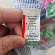 Load image into Gallery viewer, Vintage Floral + Gingham Sleeveless Dress 3t
