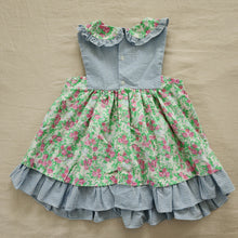 Load image into Gallery viewer, Vintage Floral + Gingham Sleeveless Dress 3t
