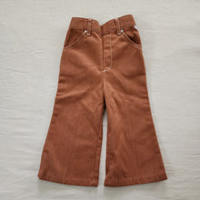 Load image into Gallery viewer, Vintage 70s Caramel Wide Flared Pants 2t
