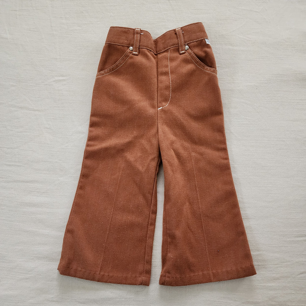 Vintage 70s Caramel Wide Flared Pants 2t