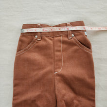 Load image into Gallery viewer, Vintage 70s Caramel Wide Flared Pants 2t
