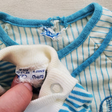 Load image into Gallery viewer, Vintage Bundle Blue Striped Shirts 12-18 months
