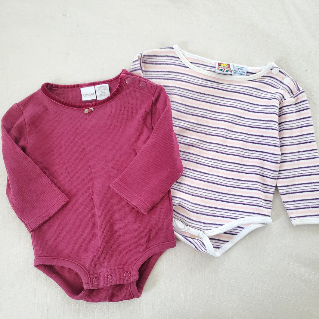 Vintage Long Sleeve Rompers Bundle 6-9 months