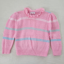 Load image into Gallery viewer, Vintage Pink Striped Knit Sweater 3t/4t
