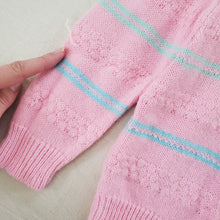 Load image into Gallery viewer, Vintage Pink Striped Knit Sweater 3t/4t
