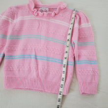 Load image into Gallery viewer, Vintage Pink Striped Knit Sweater 3t/4t
