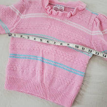 Load image into Gallery viewer, Vintage Pink Striped Knit Sweater 3t/4t
