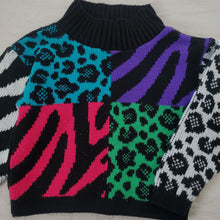 Load image into Gallery viewer, Vintage Animal Block Knit Sweater 3t/4t
