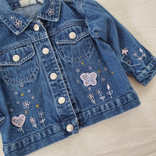 Load image into Gallery viewer, Vintage Y2k Butterfly Floral Jean Jacket 18 months
