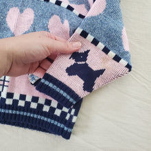 Load image into Gallery viewer, Vintage Scotty + Heart Pattern Knit Sweater 3t
