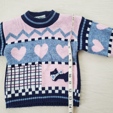 Load image into Gallery viewer, Vintage Scotty + Heart Pattern Knit Sweater 3t

