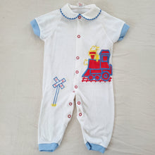 Load image into Gallery viewer, Vintage Railroad Crossing Train Pantsuit 3-6 months
