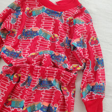 Load image into Gallery viewer, Vintage Train/Railroad 2-Piece Footed PJs 24 months/2t
