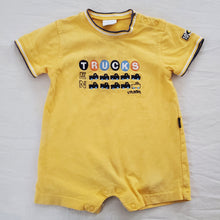 Load image into Gallery viewer, Vintage Y2k Ten Trucks Romper 9-12 months
