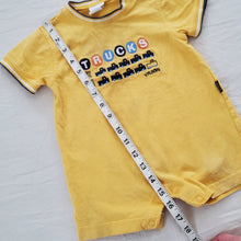 Load image into Gallery viewer, Vintage Y2k Ten Trucks Romper 9-12 months
