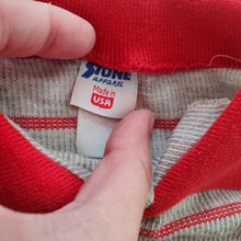 Load image into Gallery viewer, Vintage Gray/Red Striped Long Sleeve 2t

