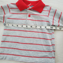 Load image into Gallery viewer, Vintage Gray/Red Striped Long Sleeve 2t

