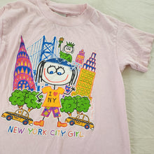 Load image into Gallery viewer, Vintage NYC Girl Pink Tee kids 10/12
