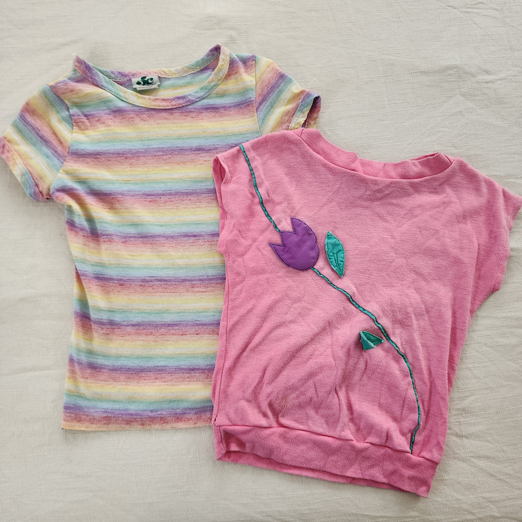 Vintage Girly Shirt Bundle kids 6 *flaw