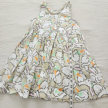 Load image into Gallery viewer, Vintage Bunny + Carrots Dress kids 6 *flaw
