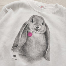 Load image into Gallery viewer, Vintage Bunny Portrait Crewneck kids 8/10

