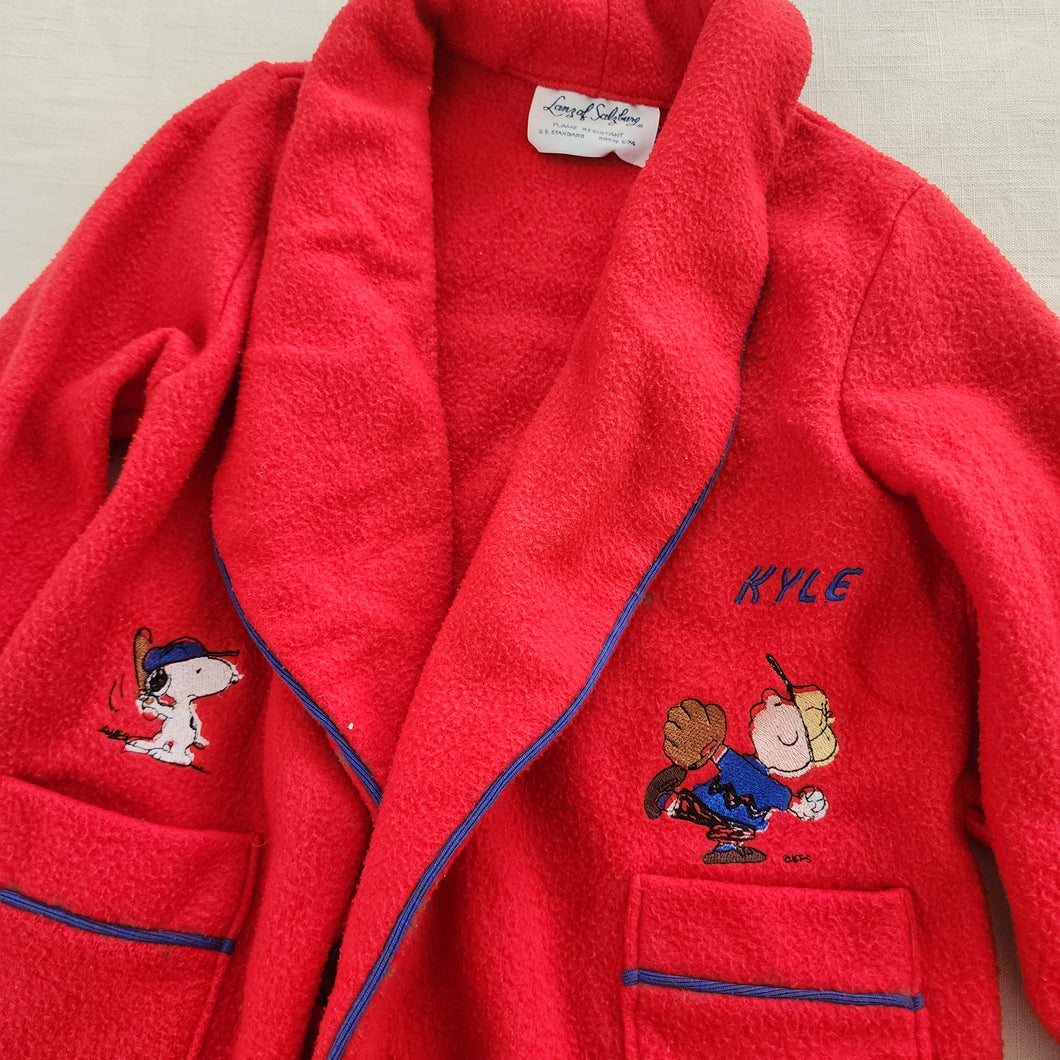 Vintage Charlie Brown & Snoopy Robe 5t/6