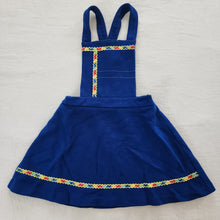 Load image into Gallery viewer, Vintage 70s Her Majesty Blue Pinafore Dress 4t-6 *flaw
