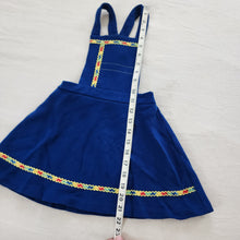 Load image into Gallery viewer, Vintage 70s Her Majesty Blue Pinafore Dress 4t-6 *flaw
