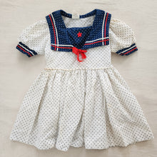 Load image into Gallery viewer, Vintage Sailor Dotted Dress 4t *flaw

